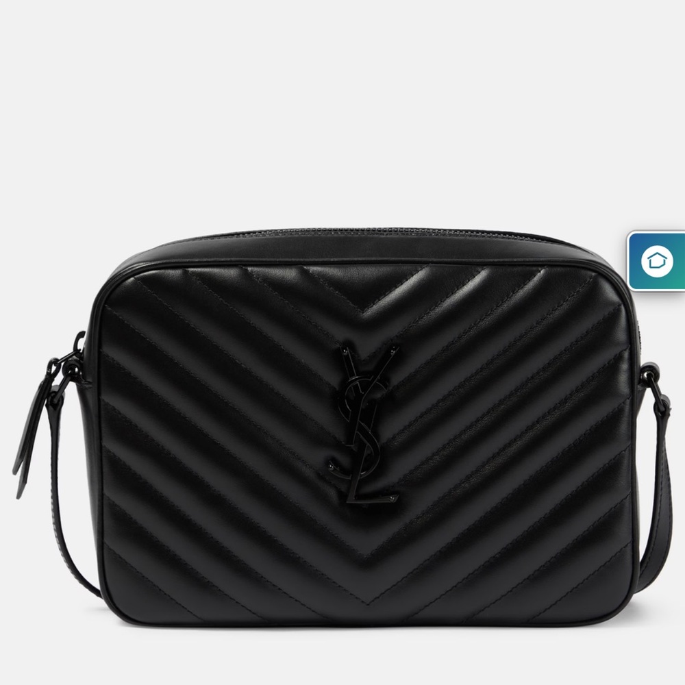 Yves Saint Laurent Black Quilted Leather Crossbody Bag
